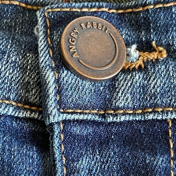 Angry Rabbit jeans distressed made in U.S.A. 28/7 rocker concert casual - Picture 7 of 14